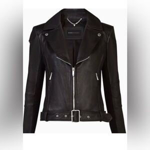 Moto biker leather jacket